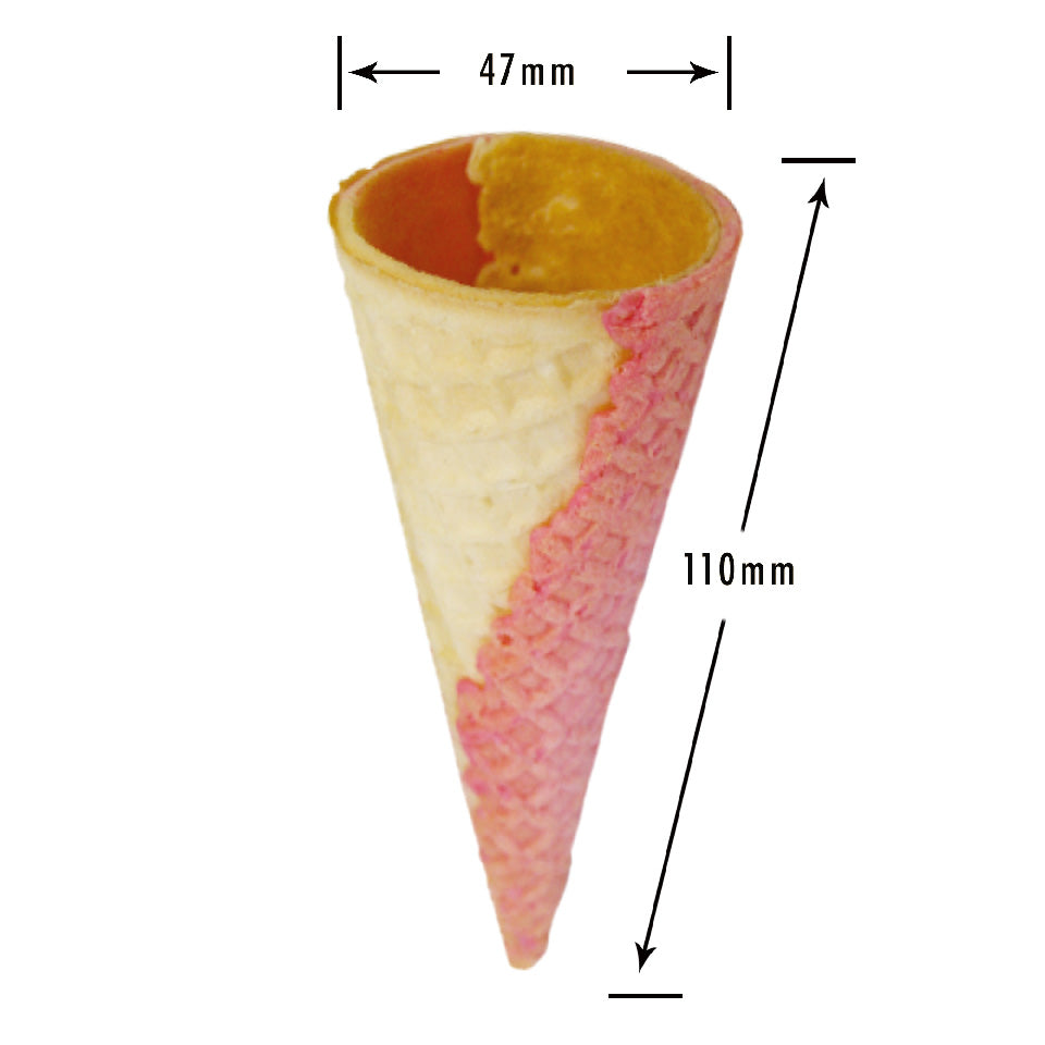 Double Color / Flavoured Sugar Rolled Cones-110mm