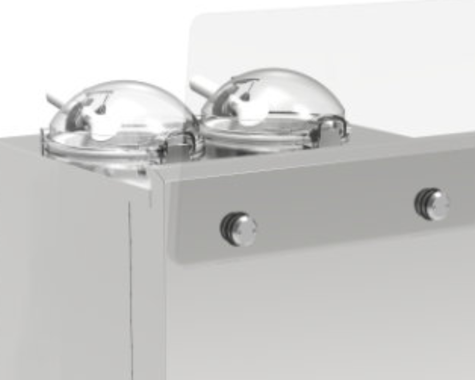 GX2 Machine for fresh gelato with 2 integrated display tubs
