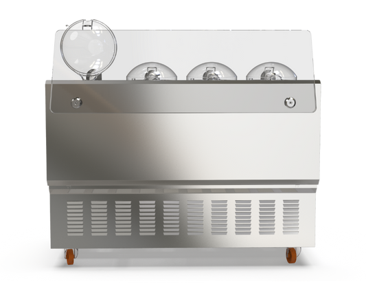 GX4 Machine for fresh gelato with 4 integrated display tubs
