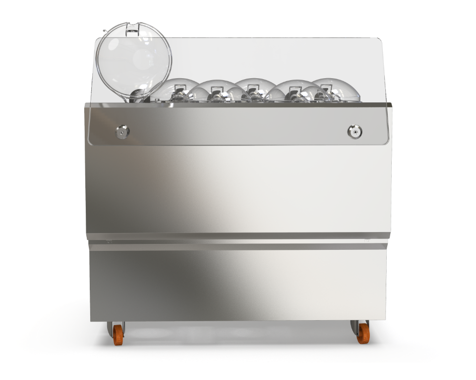 GX6 Machine for fresh gelato with 6 integrated display tubs