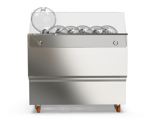 GX6 Machine for fresh gelato with 6 integrated display tubs