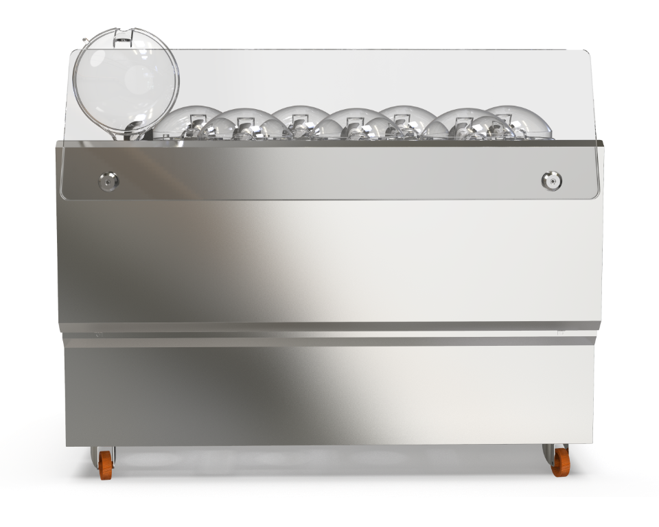 GX8 Machine for fresh gelato with 8 integrated display tubs
