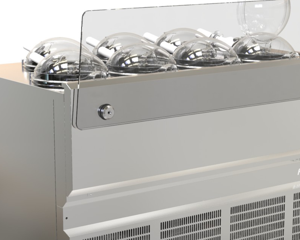 GX8 Machine for fresh gelato with 8 integrated display tubs