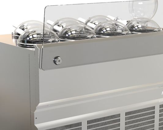 GX8 Machine for fresh gelato with 8 integrated display tubs